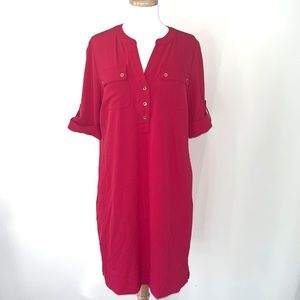 Jones New York Pink Dress with Gold Hardware size 10